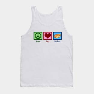 Peace Love Hot Dogs Tank Top